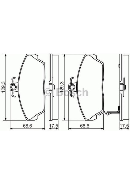 Fren Balatası Ön 129Mm Rover 200 Rf 214 I 95