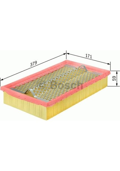 Hava Filtresi 380X171 190 W201 D 2.5 85 Om 602.911