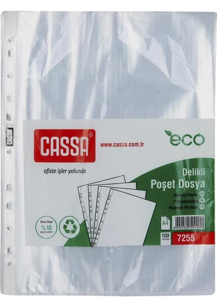 Poşet Dosya Eco 30 Mikron 100'Lü Paket