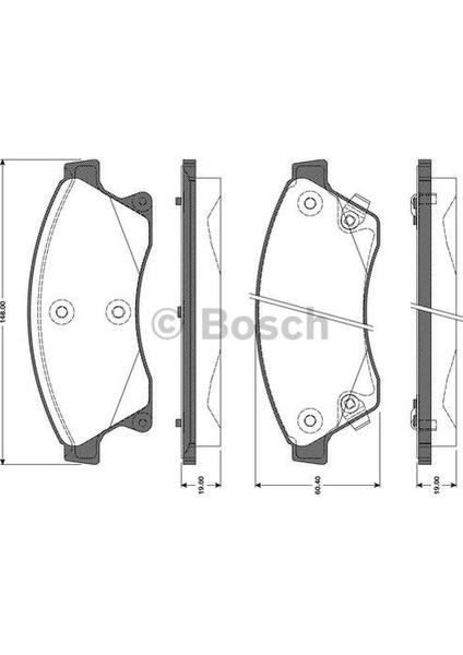 Fren Balatası Ön E.No0986Tb3104 148X604X19 Chevrolet Aveo 2011 Cruze 2009 Opel Astra Gtc J 2012 Astra J 2009