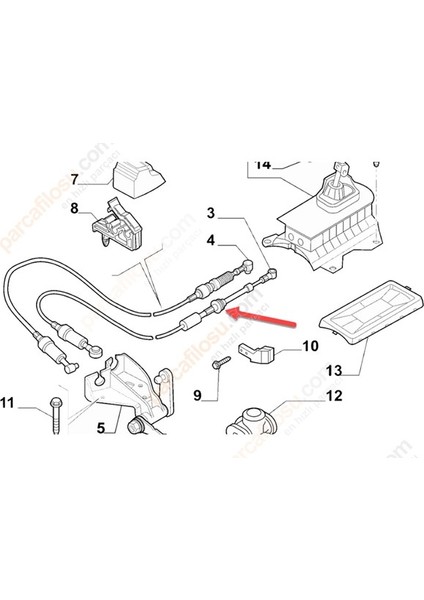 Vites Kumanda Teli Fiorino 1 3Jtd 12 55251211