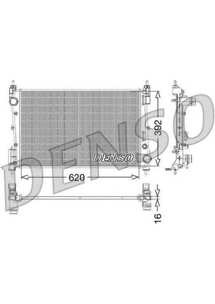 Radyatör Su Fiat Punto Evo 1.3Jtd 08 12 Den Drm09114