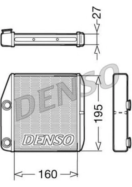 Radyatör Kalorifer Fiat Grande Punto 05 Corsa D *Borusuz* Den Drr09075