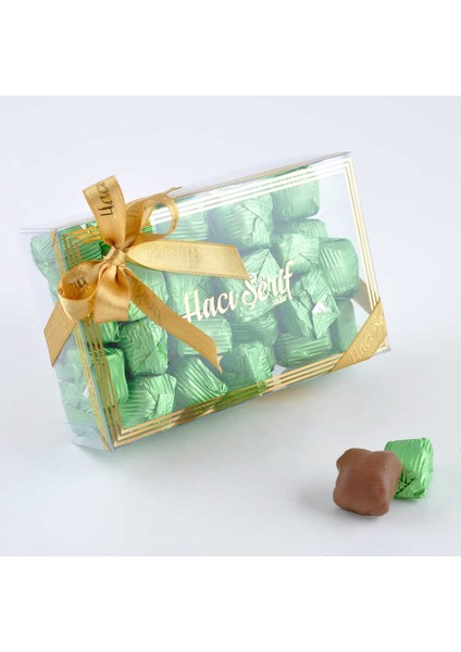 Antep Fıstıklı Krokan Çikolata 450g Asetta Kutu