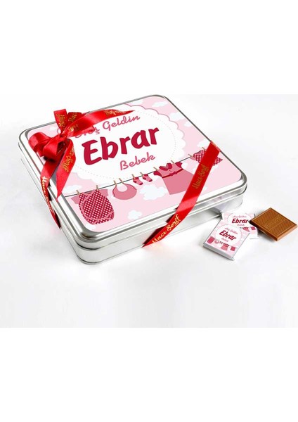 İsimli Kız Bebek 48 Adet Madlen Çikolata Metal Kutu fırsatları