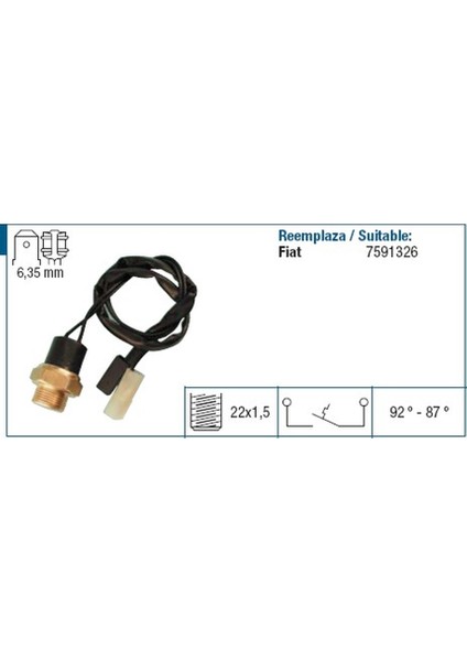 Fan Müşürü 9287° Kablolu Kıslık M131 7591326 60564432 823959481F