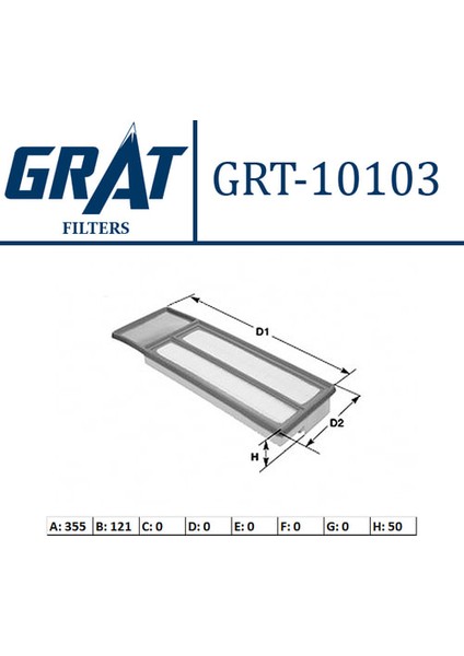 Hava Filtresi Fiat Doblo 1.3Jtd 1.6Jtd Punto Evo 1.3Jtd 12 Egea 1.3Mtj Grt 10103