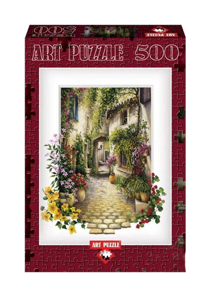 Puzzle Çiçekli Ara Sokak 500 Parça