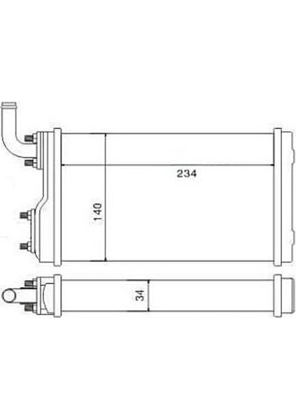 Mga Kalorifer Radyatörü Mekanik Fiat M131 140X234X34 Mga 81100