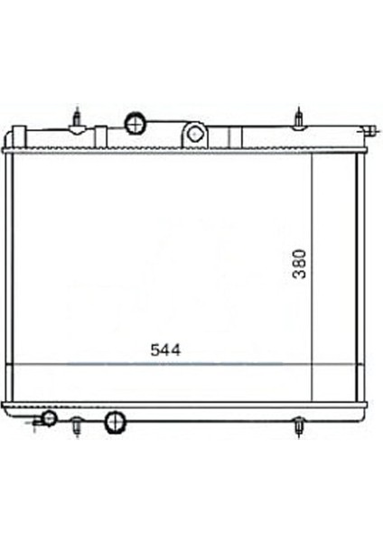 Mga Su Radyatörü Mekanik Peugeot 206 1.4 1.6 00 08 Ac 380X544X23 Mga 80143