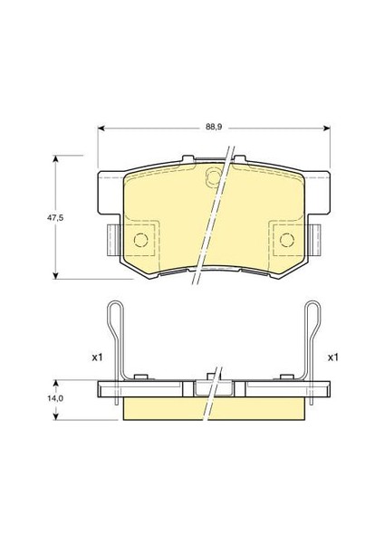 Balata Fren Arka Honda Civic 0711 Mga 55324