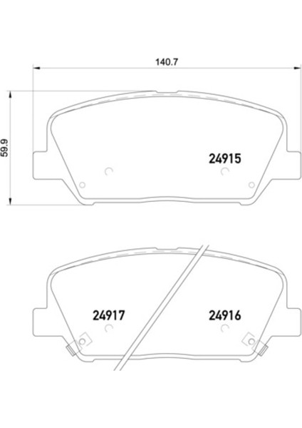 Balata Fren Ön Hyundai I30 2012Kia Ceed 2012 Mga 55537
