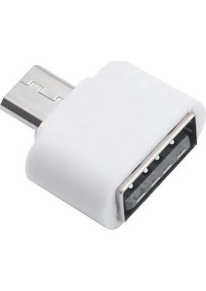 Micro USB OTG Mini Aparat Dönüştürücü Çevirici Beyaz