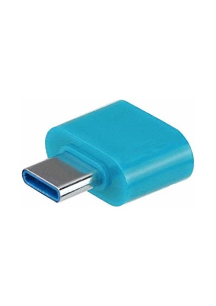 USB Type-C OTG Dönüştürücü Adaptör Mavi