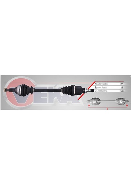 Komple Aks Sol Ön Renault Laguna III Bt01 1.5 Dcı 5 Vites M T Şanzıman Uzunluk 692Mm 2007
