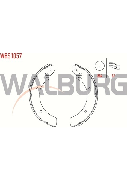 Fren Pabuç Balata Arka Hyundai H100 2.5 D Mınıbus Yapıstırma 254X57 Mm 1993 2004