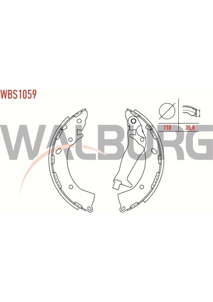 Fren Pabuç Balata Arka Hyundai Getz Tb 1.1İ Absli Yapıstırma Levyeli 202X30 8 Mm 2002 2008