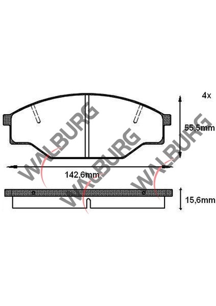 Fren Balata Ön Toyota Hılux _N_ 2.4D 15.60Mm 1983 2005