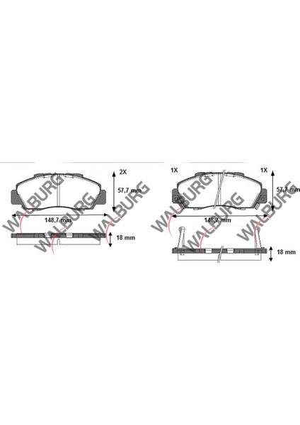 Fren Balata İkazlı Ön Honda Accord Iv Cb 2.0İ 16V 18Mm 1990 1993