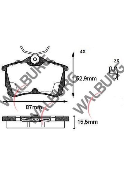 Fren Balata İkazlı Arka Honda Accord VII Cl 1.6İ 16V 15.50Mm 2003 2008