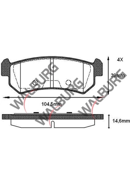 Fren Balata Arka Chevrolet Lacetti 1.4İ 16V 14.60Mm 2006 2012