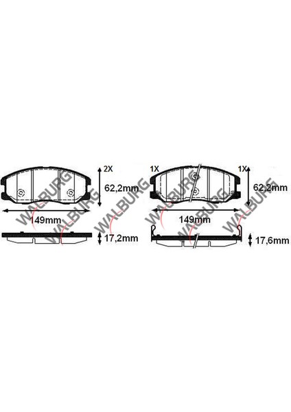 Fren Balata İkazlı Ön Chevrolet Captıva C100 2.0 D 17.20 17.60Mm 2006 2012