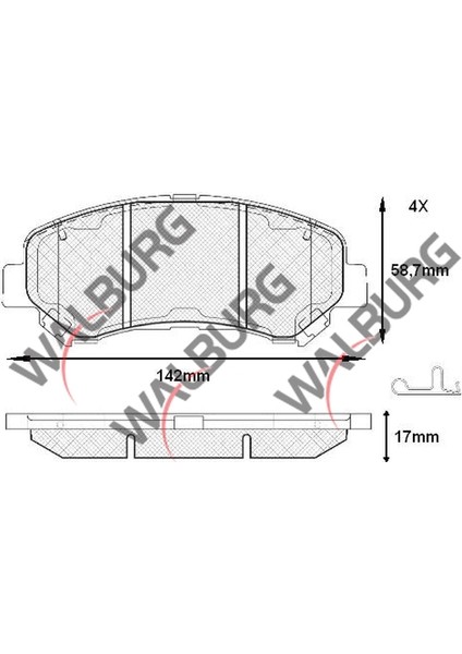 Fren Balata Ön Nissan Qashqaı J10 1.5 Dcı 17.00Mm 2007 2014