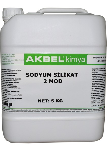 Sodyum Silikat 2 Mod 5 kg