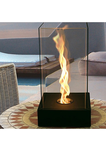 Siyah Masa Tipi Ethanol Sömine