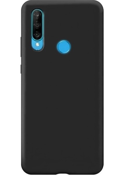 Huawei P30 Lite Kılıf Silikon Premier (Siyah) + Tam Ekran Cam Koruyucu