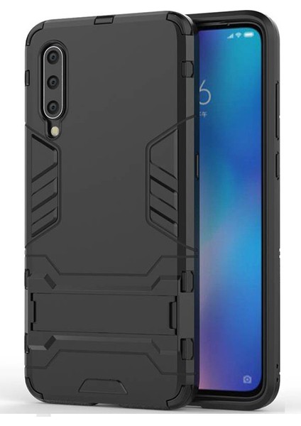 Xiaomi Mi 9 Explorer Alfa Serisi Armor Standlı Perfect Protect Koruma Kılıf - Siyah fiyatları