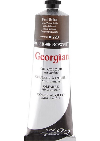 Daler Rowney Georgian Yağlı Boya 38Ml Burnt Umber