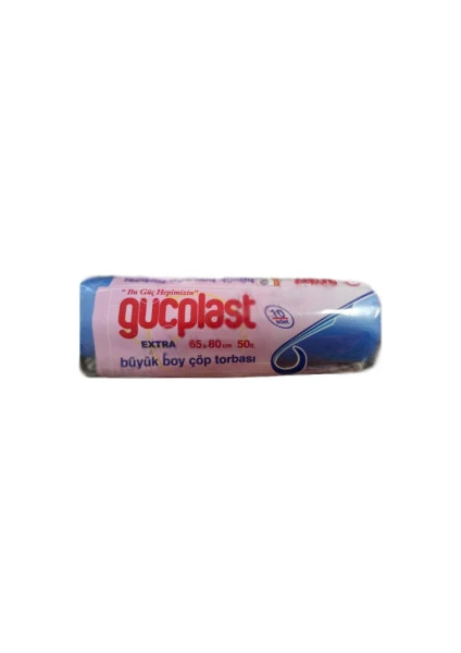 Güç Plast Güçplast Çöp Torbası Büyük Boy Mavi 65 x 80 cm 10 Adet