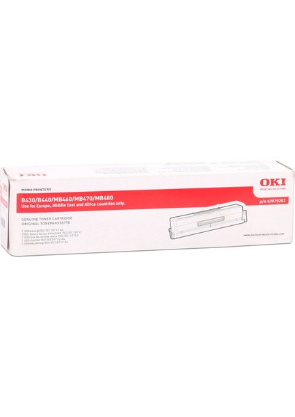 B430 Toner B440-Mb460-Mb470-Mb480 43979202 7.000 Sayfa