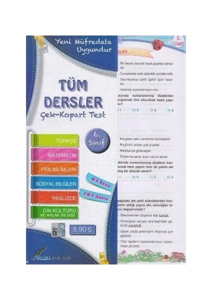 6.Sınıf Tüm Dersler Çek Kopart Yaprak Test
