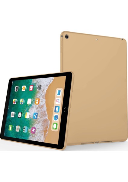 Apple iPad 4.Nesil (2012 Sonu) Rubber&Soft Feeling Tablet Kılıfı (A1458/A1459/A1460) 9.7 İnç Gold
