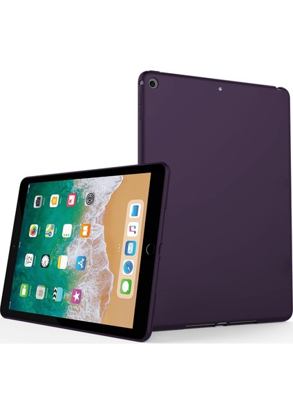 Crescent Apple iPad Mini 1. Nesil (2012) Prime Süper Silikon Tablet Kılıfı (A1432/A1454/A1455) 7.9 İnç Mor