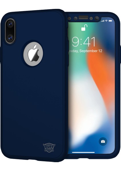 Buff iPhone X 4D Kılıf Blue