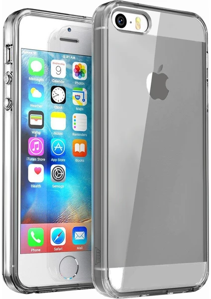 iPhone 5-5S-5SE Air Hybrid Kılıf Smoke Black