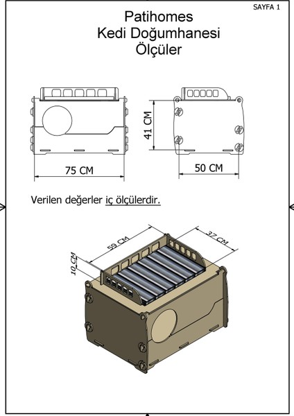 Patihomes Modüler Kedi Doğumhanesi