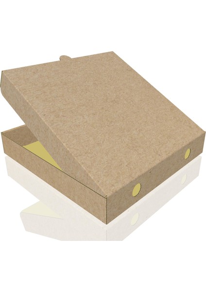 Baskısız Pizza Kutusu 26 x 26 x 4 cm 100 Adet