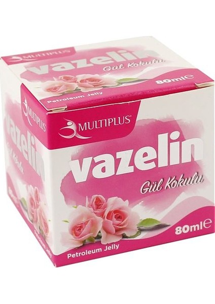 Doğal Katı Renkli Gül Kokulu Pembe Vazelin 80 ml