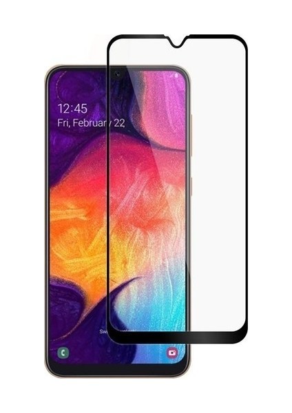 Samsung Galaxy A30 Kılıf SM-A305F Yüzüklü Standlı Tank Silikon + 5D Tam Ekran Koruyucu Cam