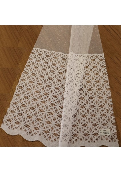 1/2,5 Orta Pileli Kdk Begonya Ara Kortlu Krem Tül Perde - 100 x 250 cm modelleri