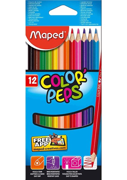 Kuru Boya 12 Renk Color Peps