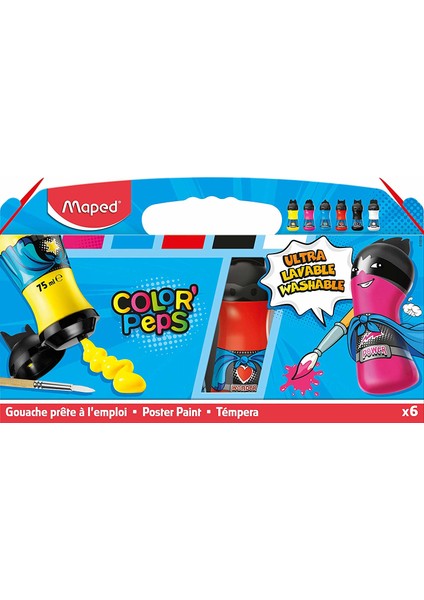 Guaj Boya Maped Colorpeps 6Lı *75 Ml