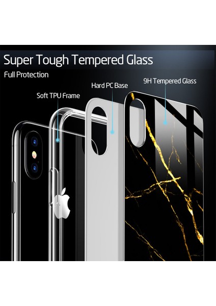 Apple iPhone Xs Max Kılıf Marble Glass