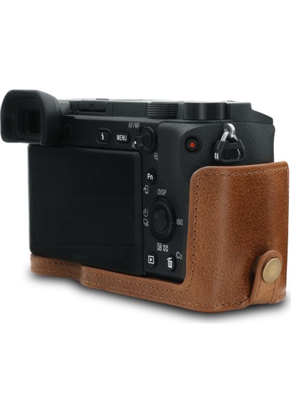 Sony Alpha A6100, A6400 Hakiki Deri Tek Dip Kamera Çantası