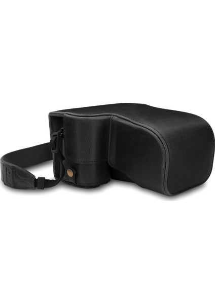 Sony Alpha A6100,A6400(18-135mm)Suni Deri Kamera Çantası