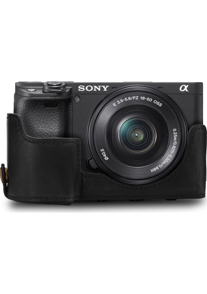 Sony Alpha A6100,A6400(18-135mm)Suni Deri Kamera Çantası modelleri